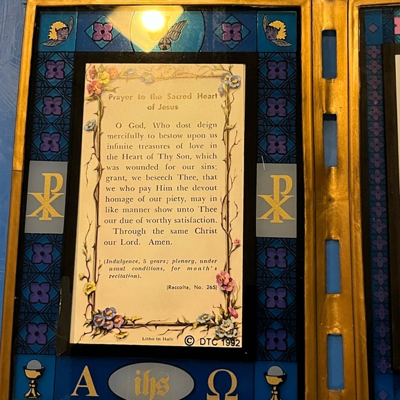 Stained Glass Sacred Heart of Jesus  prayer - Picture 6 of 9